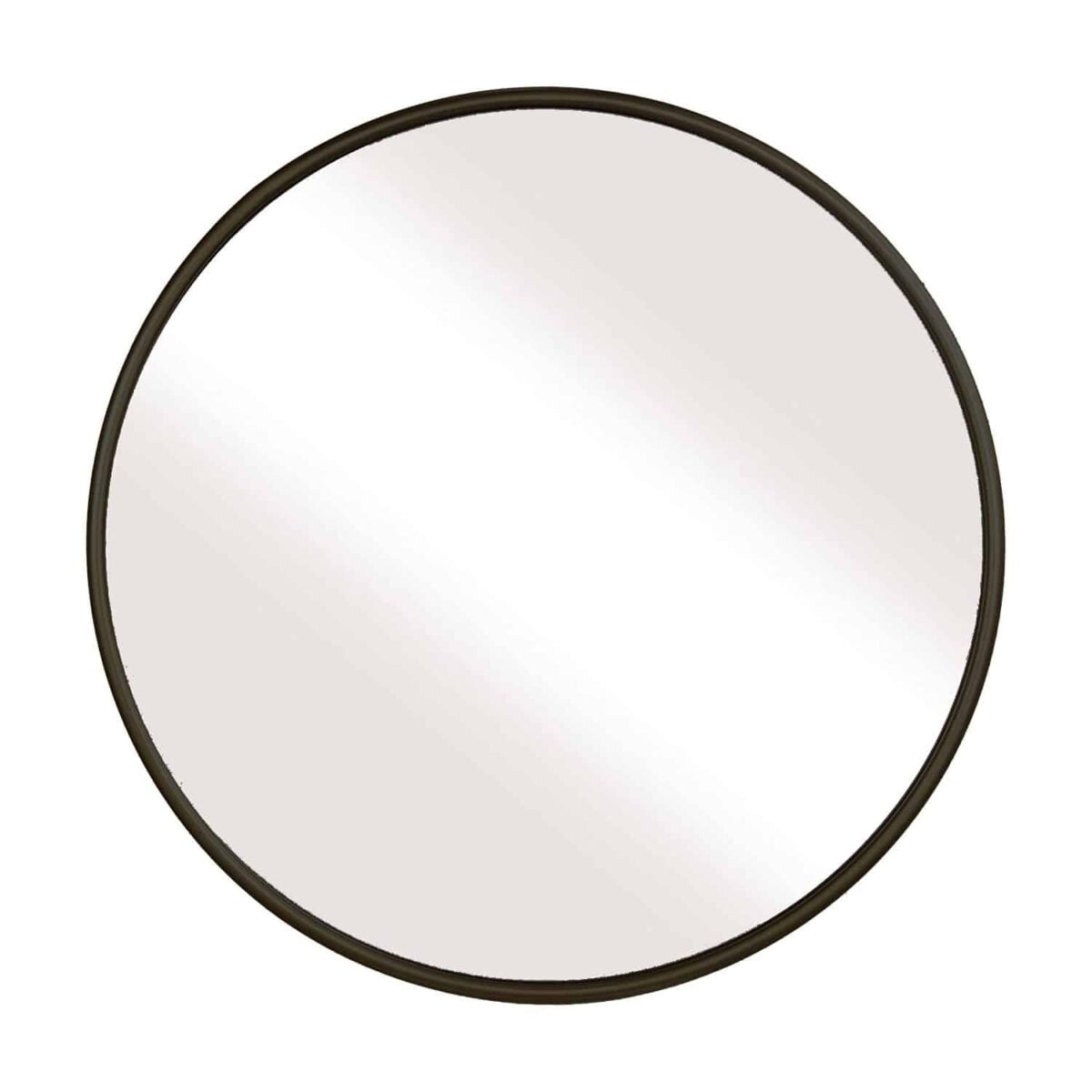 60 CM, Round Wall-Mounted Aluminum Frame Mirror with Shelf, Round Pendant Mirror, Decorative Mirror - Medaid