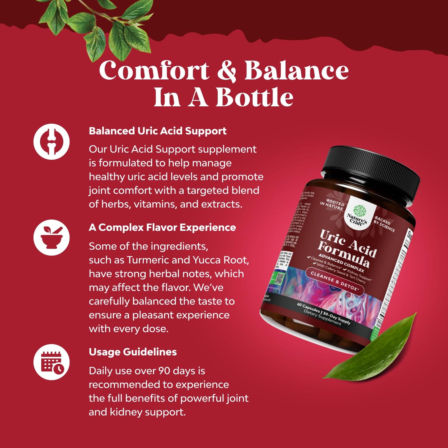 Green Coffee Bean Extract for Uric Acid Cleanse & Detox - Green Coffee Beans with Turmeric, Tart Cherry & Celery Seed for Adults - Daily Uric Acid Flush for Joints Support & Kidney Cleanser – 60 Ct - Medaid International