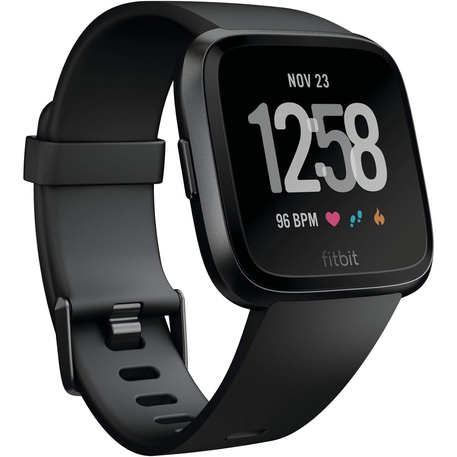 Fitbit Versa Smart Watch, Multisport Tracker, Black/Black