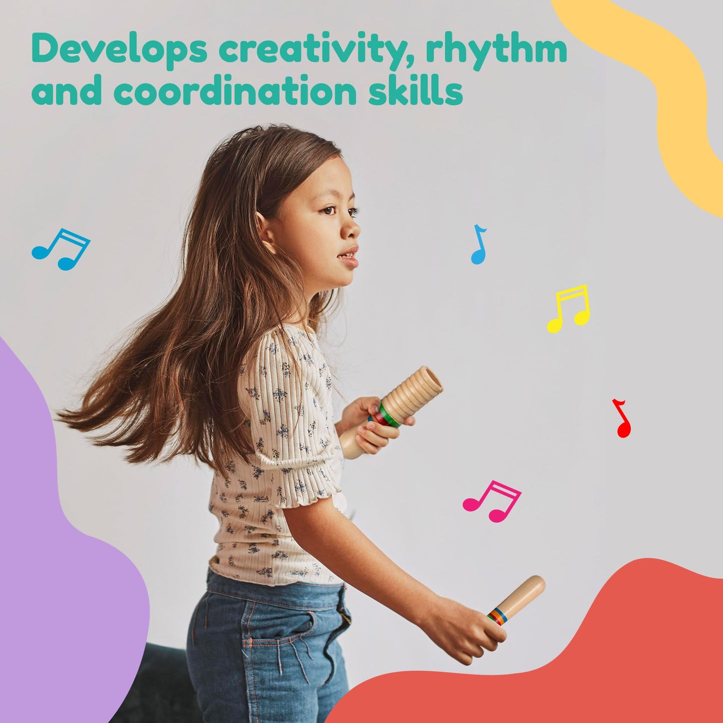 Stoie's Musical Toys for Toddlers 3-5, Wooden Percussion Instruments Toy for Kids Baby Preschool Educational Musical Toys Set for Boys and Girls with Storage Bag - Medaid International