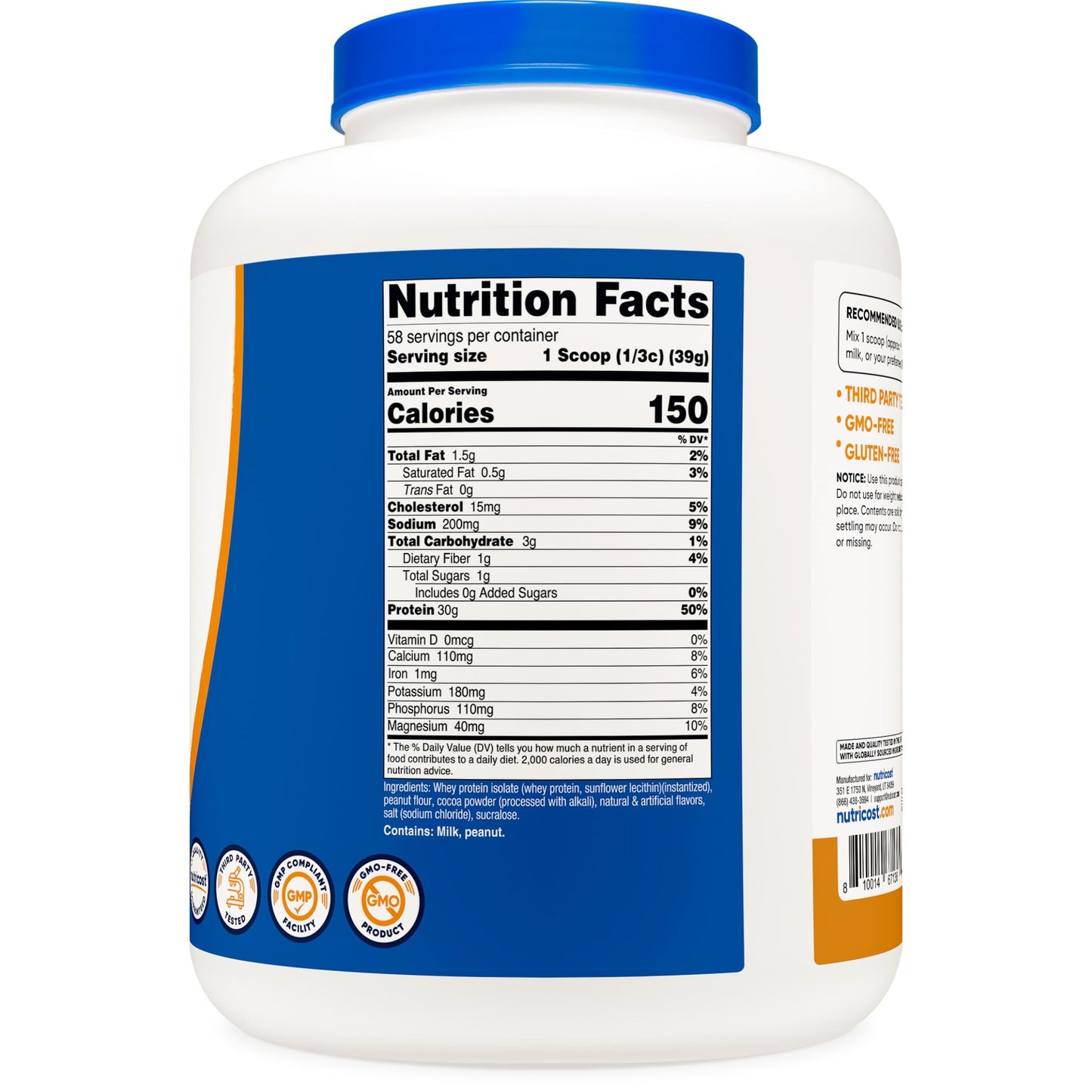 Nutricost Whey Protein Isolate (Chocolate Peanut Butter, 5 Pound) Protein Powder - Medaid International