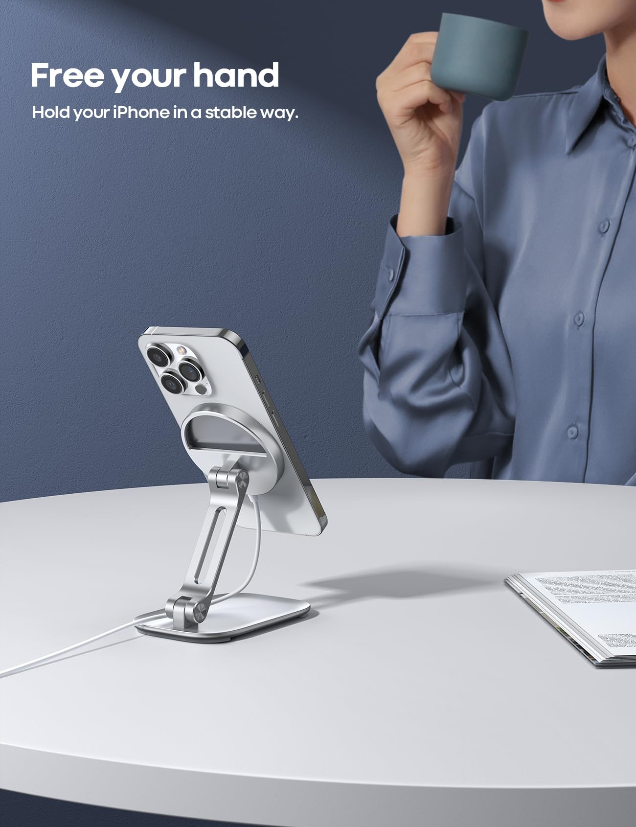 Lamicall Phone Stand for Mag Safe Charger & Car Phone Mount - Medaid International