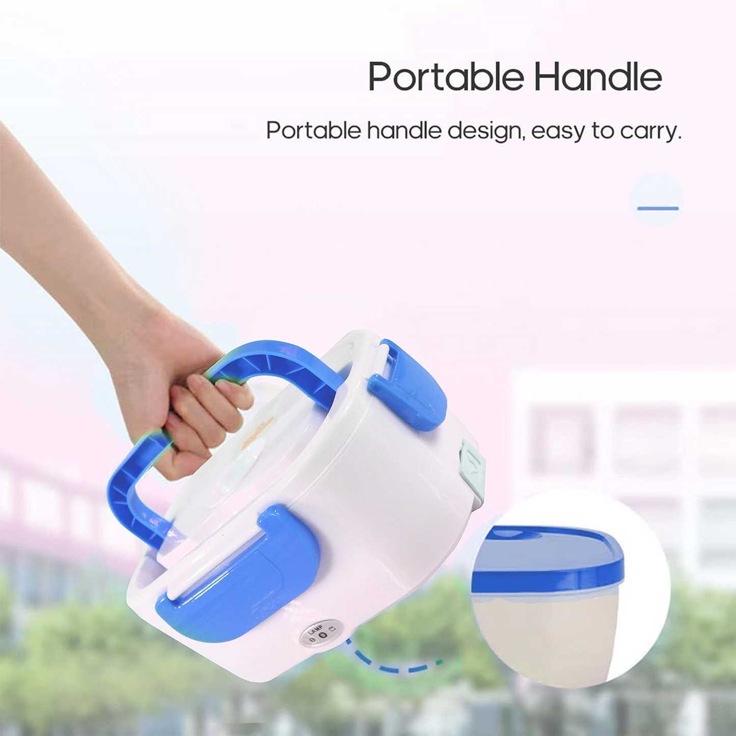 Electric Lunch Box – Portable Food Warmer for Work & Travel - Green - Medaid International
