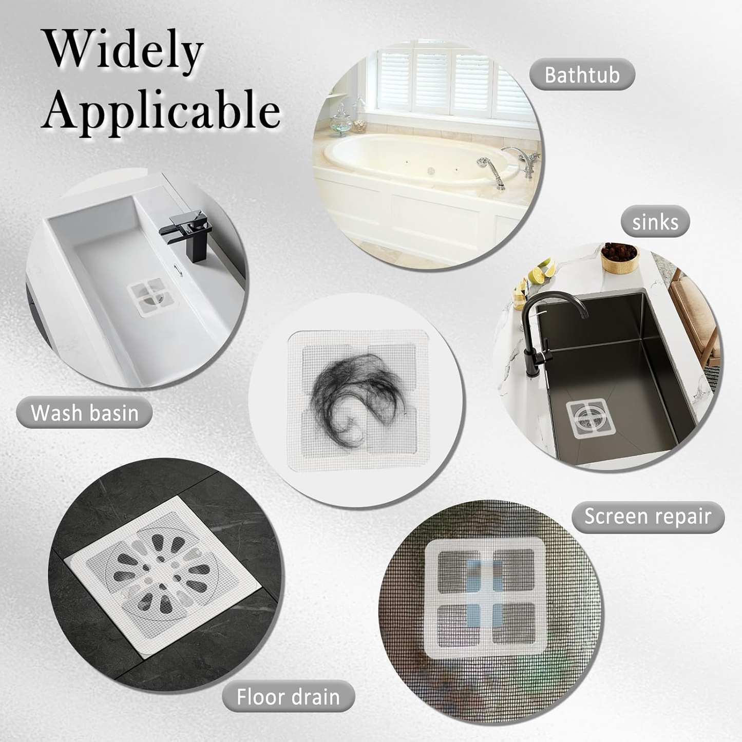 Set of 10 Anti-Clog Mesh Drain Filter – Hair & Insect Resistant Bathroom Screen - Medaid International