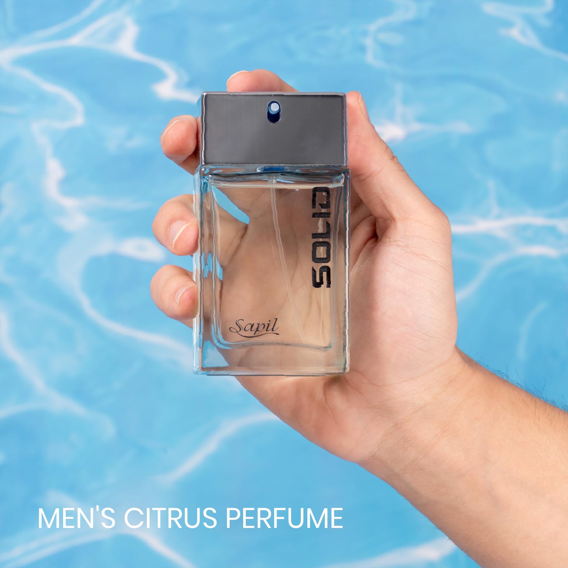 Sapil Solid Eau de Toilette for Men – Long-Lasting Dubai Toilette – Citrus, Woody, Musky & Warm Spicy Scent with Fresh & Powdery Notes – 3.4 Oz(100ml) –Premium Arabic Toilette for Daily & Evening Wear - Medaid International