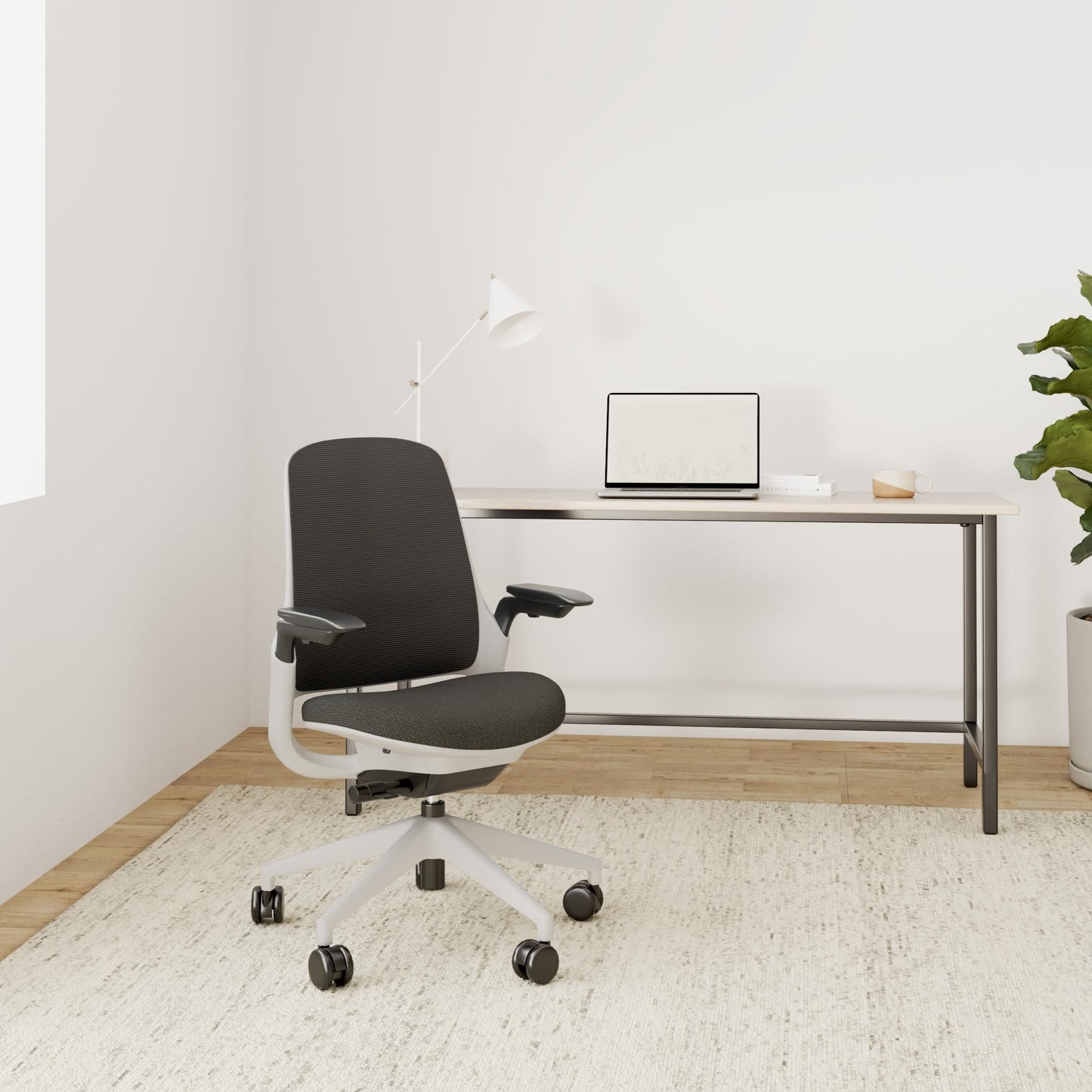 Steelcase Series 1 Office Chair - Ergonomic Work Chair with Wheels for Hard Flooring - Helps Support Productivity - Weight-Activated Controls, Back Supports & Arm Support - Easy Assembly - Graphite - Medaid International