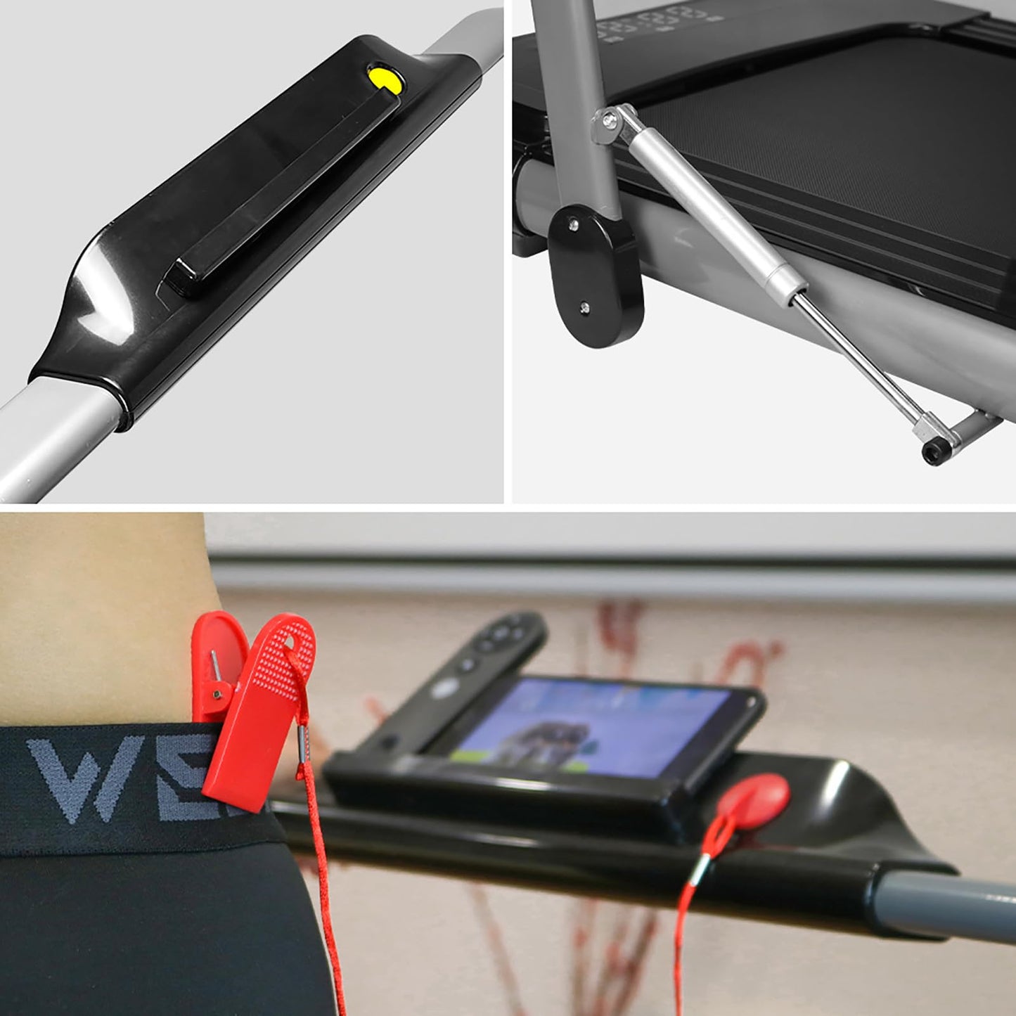 NaKeah 2 in 1 Treadmill, Walking Pad, 2.0HP Folding Treadmill with Remote Control LED Display, Portable Treadmill for Home/Office,A - Medaid International
