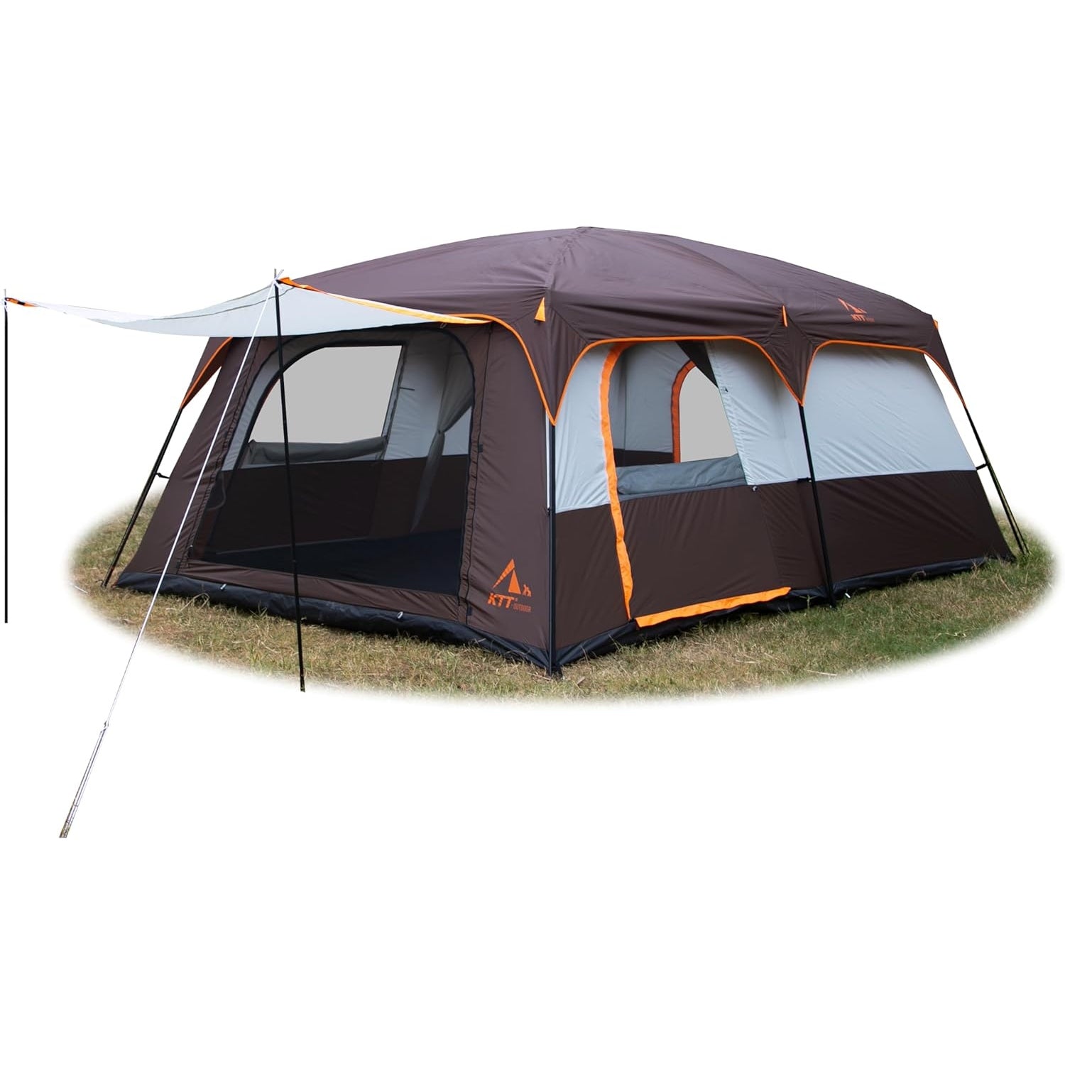 KTT Extra Large Tent 10 12 14 Person Style B Family Cabin Tents 2 Roo Medaid