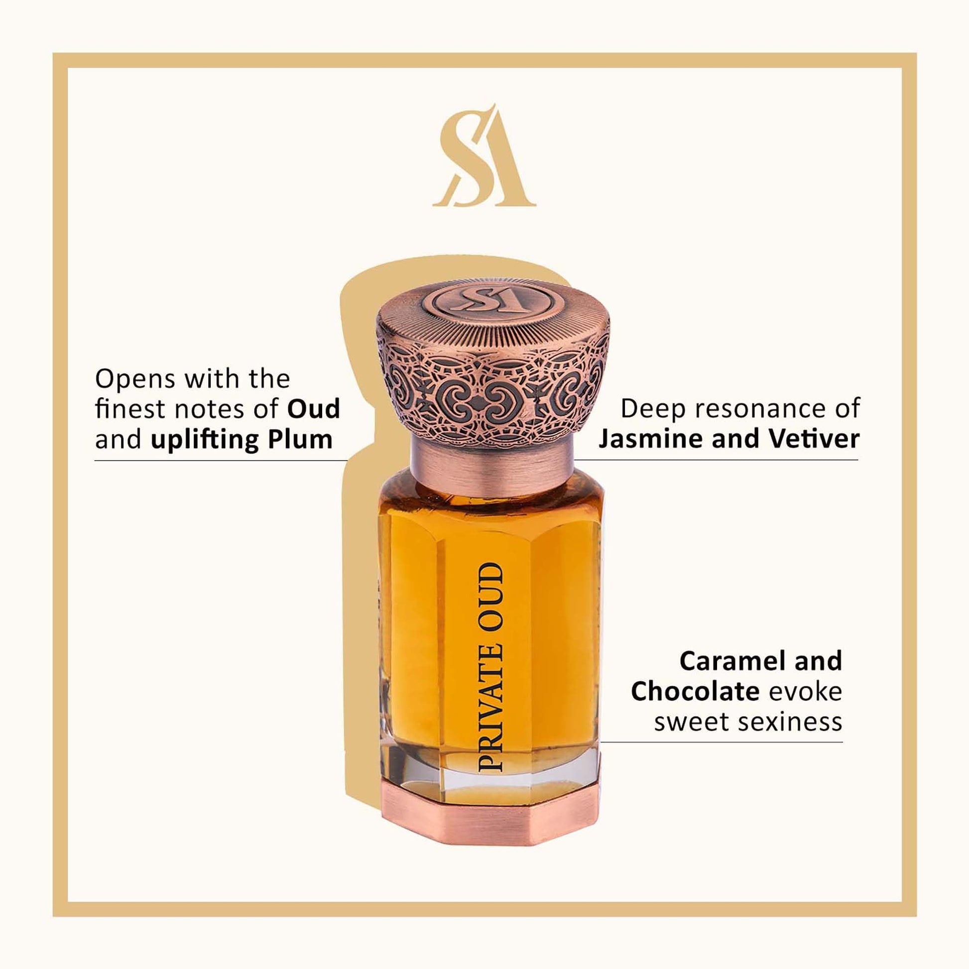 Swiss Arabian Private Oud - Luxury Products From Dubai - Long Lasting, Addictive Personal Perfume Oil Fragrance - A Seductive Signature Aroma - 0.4 Oz - Medaid International