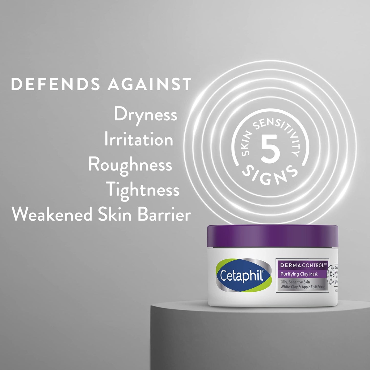 Cetaphil Clay Mask, DermaControl Purifying Clay Face Mask with Bentonite Clay for Blackheads and Pores, Designed for Oily, Sensitive Skin, 3 Oz - Medaid International