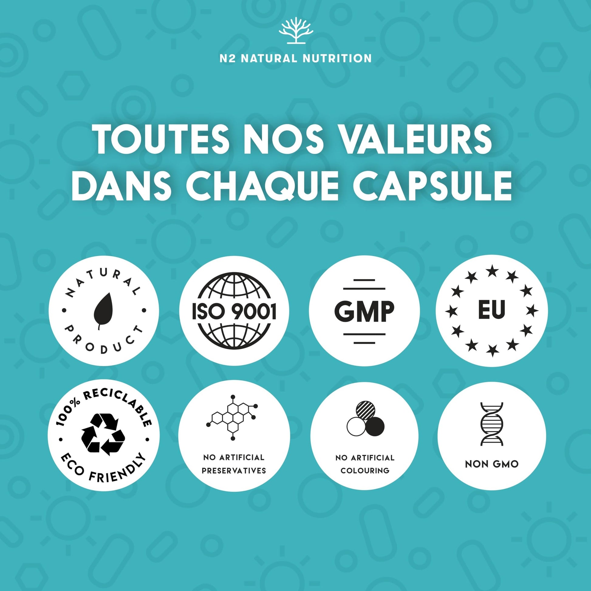 Probiotique Flore Intestinale 150 Milliards UFC, 20 Souches de Bactéries + Zinc + Inuline. Probiotiques pour la Régénération Digestive et Microbiote. 90 gélules, Végétalien. N2 Natural Nutrition - Medaid International