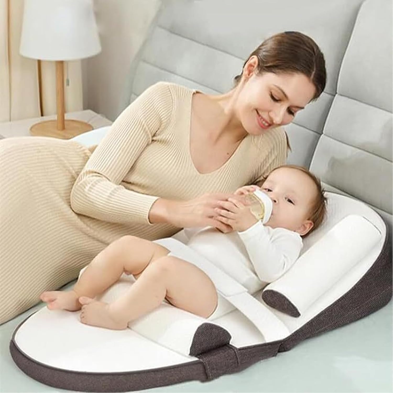 Beauenty Baby Lounger, Baby Sleeping Nest, Anti-Reflux Pillow,