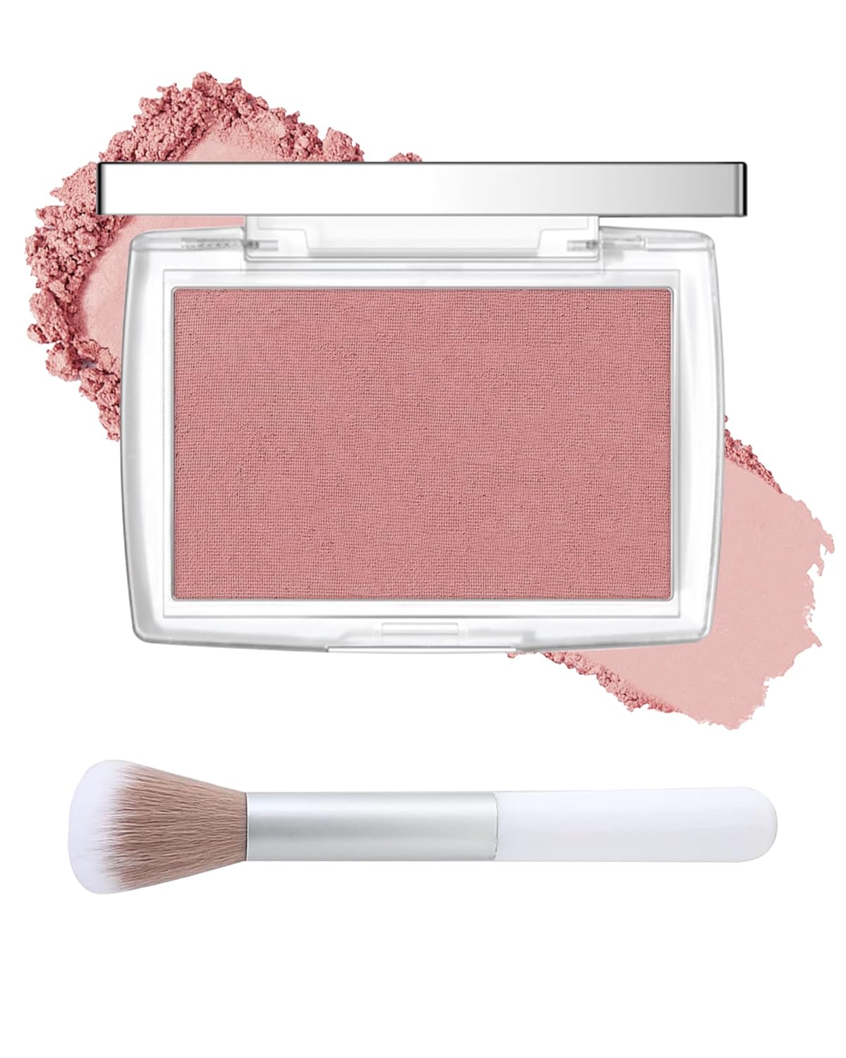 Pink Powder Blush Palette, Matte Powder Makeup Blush for Cheeks, Natural Glow Face Blush Contour Palette, Lightweight, Smooth, High Impact Buildable Color, Long-lasting All-Day Face Enhancing -#Pink - Medaid International