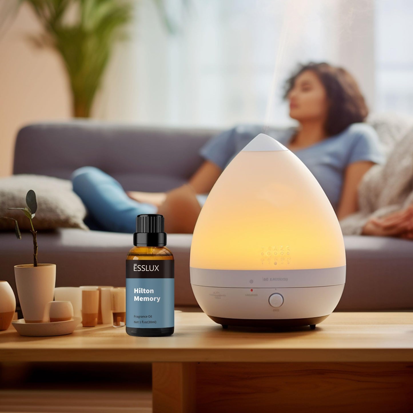 Hotel Diffuser Oil, ESSLUX Luxury Hotel Fragrance Oil Diffuser Scents, Inspired by The Hilton Hotel Scents,Essential Oils for Home for Diffuser, Massage, Soap, Candle Making Scents, Perfume, 30ml - Medaid International