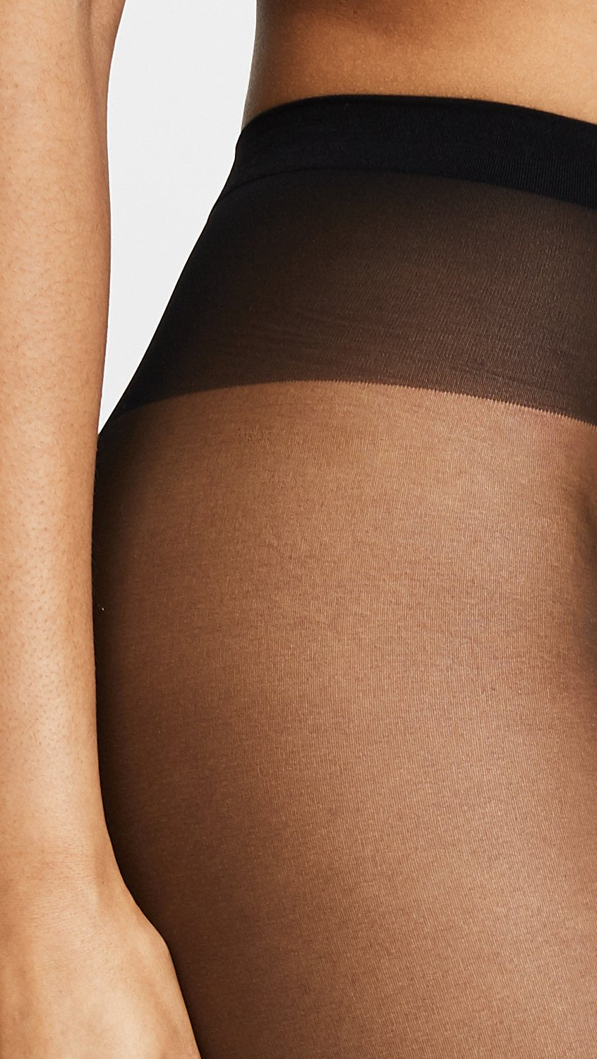 Wolford Individual 10 Tights For Women Sheer Shaping Pantyhose Reinforced Panty Shadow Toe Soft Waistband for All-Day Comfort Black Black X-Small - Medaid International