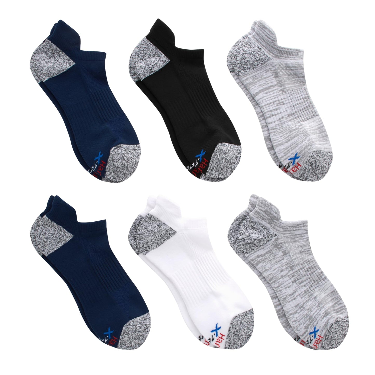 Hanes Men's Moves Performance Socks, Moisture-Wicking Ankle & Low-Cut Socks, Breathable Mesh Panels, 6-Pack - Medaid International