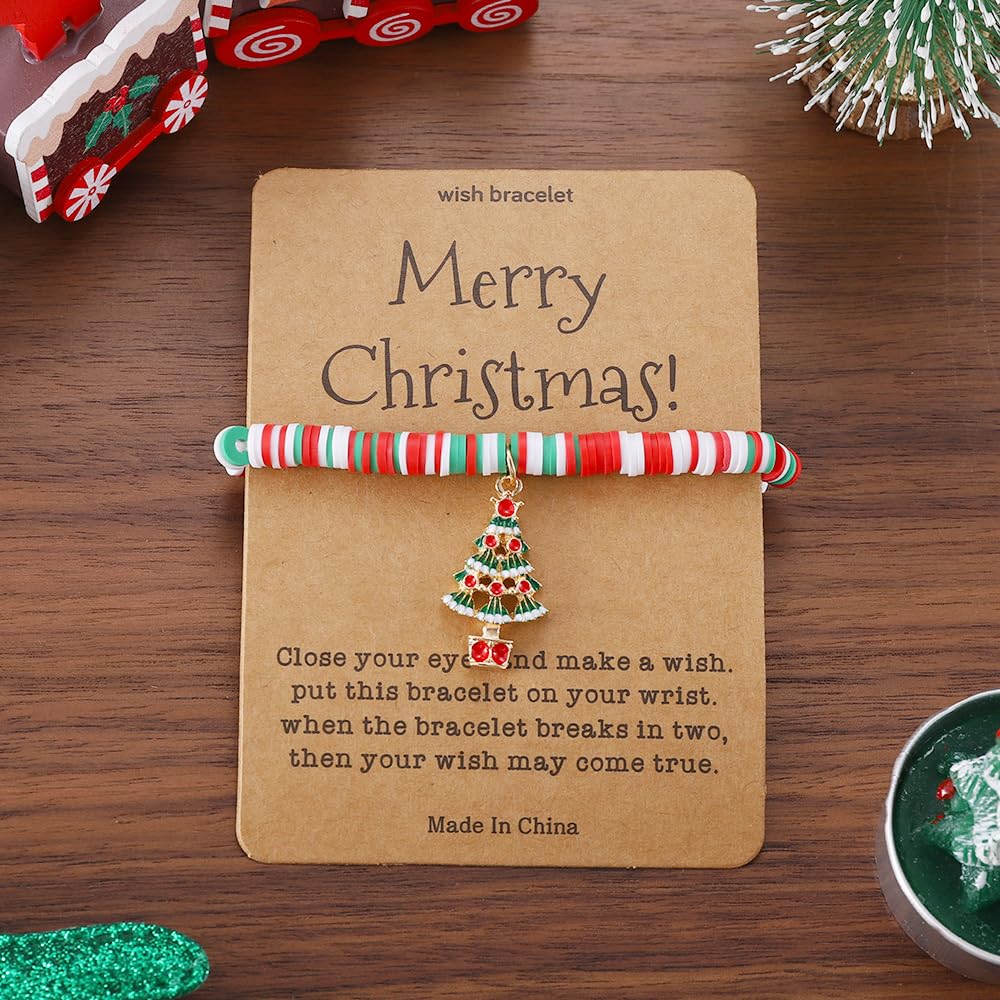 Christmas Charm Bracelets for Women Adjustable Stretch Bracelets with Snowman Christmas Holiday Party Gifts - Medaid International