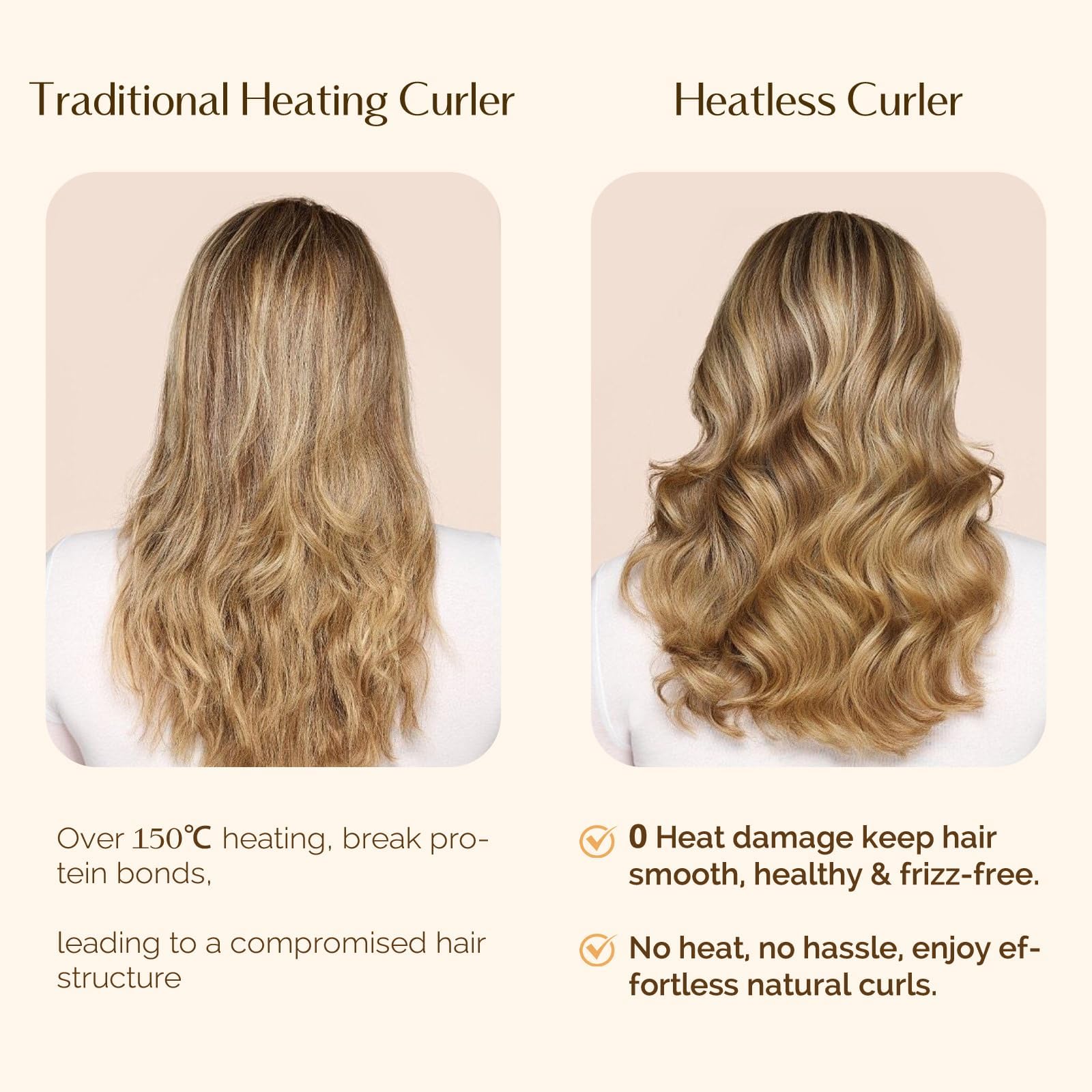 Yanibest Heatless Hair Curler to Sleep in, Overnight curl headband, No Heat Hair Curler Set with Hair Clip Scrunchies for Styling - Medaid International