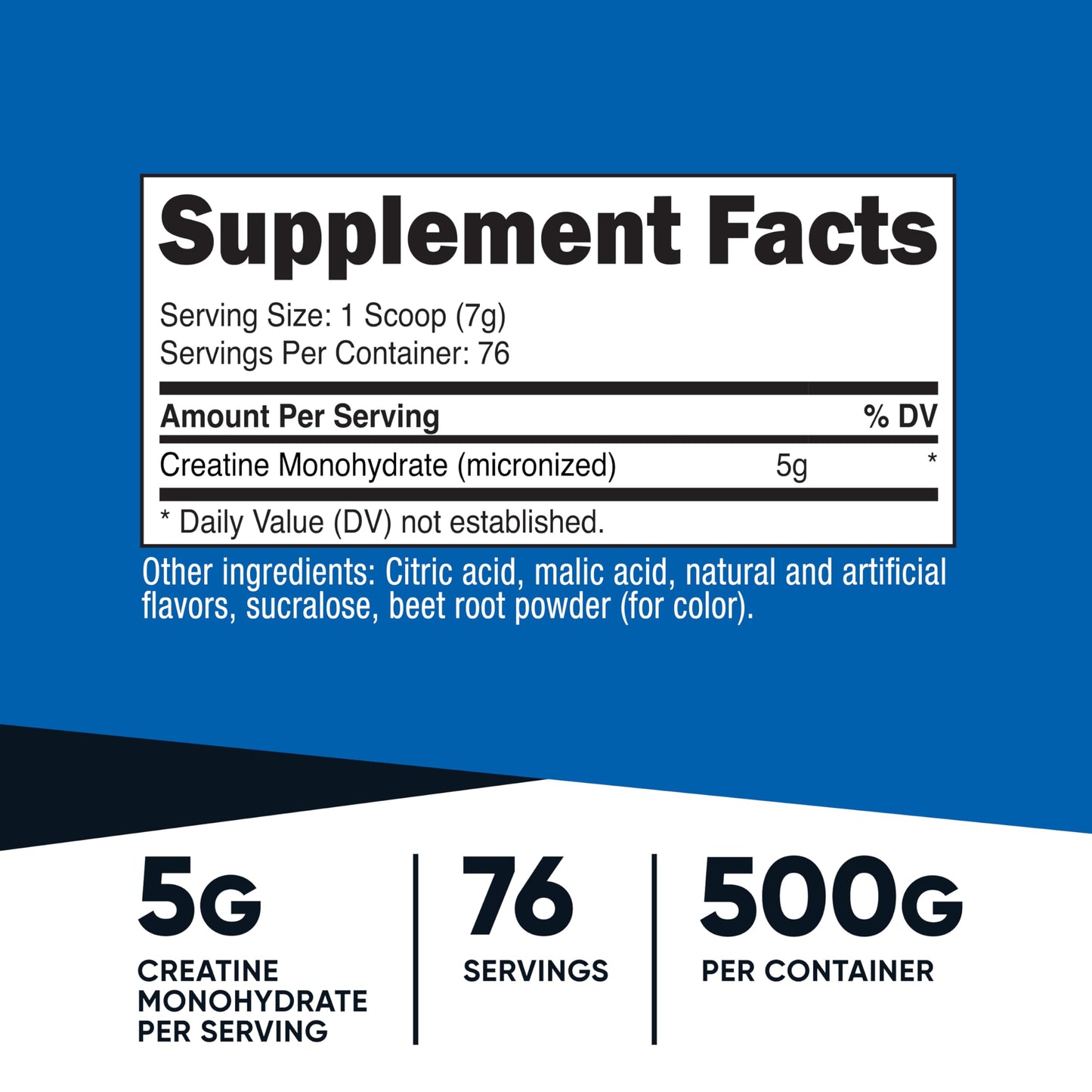 Nutricost Creatine Monohydrate Powder (Fruit Punch, 500 Gram) - Medaid International