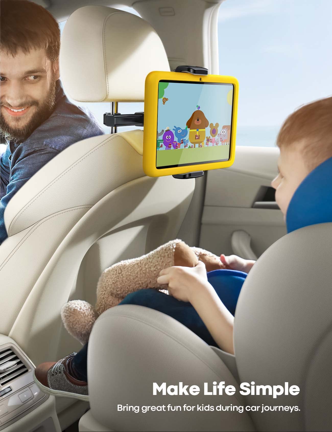 Lamicall Car Tablet Mount, Headrest Tablet Holder - Car Back Seat Travel Stand for Kids, Compatible with iPad Pro Air Mini, Galaxy Tab, Fire HD, 4.7-13" Cell Phone, Tablets and Devices - Medaid International