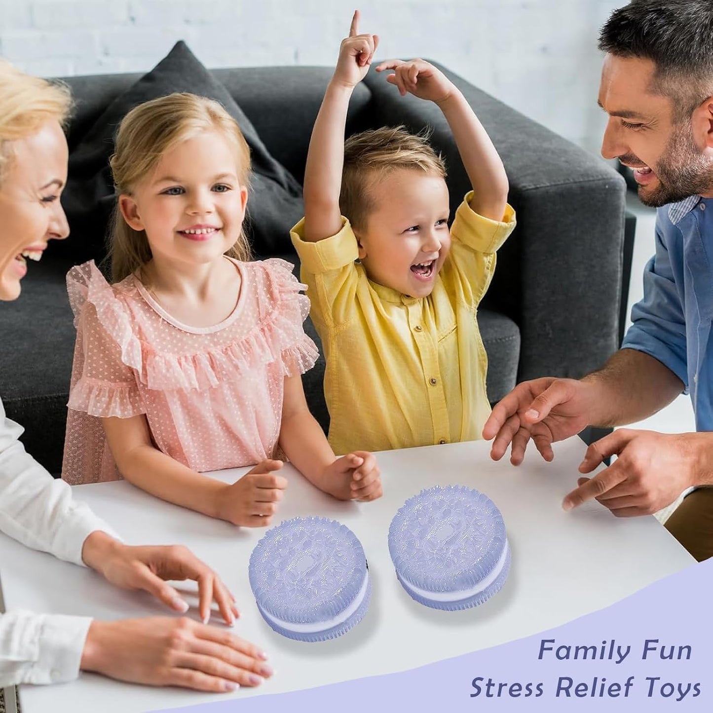 2pcs Biscuit Stress Relief Toy, New Stress Relief Toys for Squishy, Ultra-Soft Decompression Venting Toy, Food Shap Squeeze Toy for Relax (Blue+Purple) - Medaid International