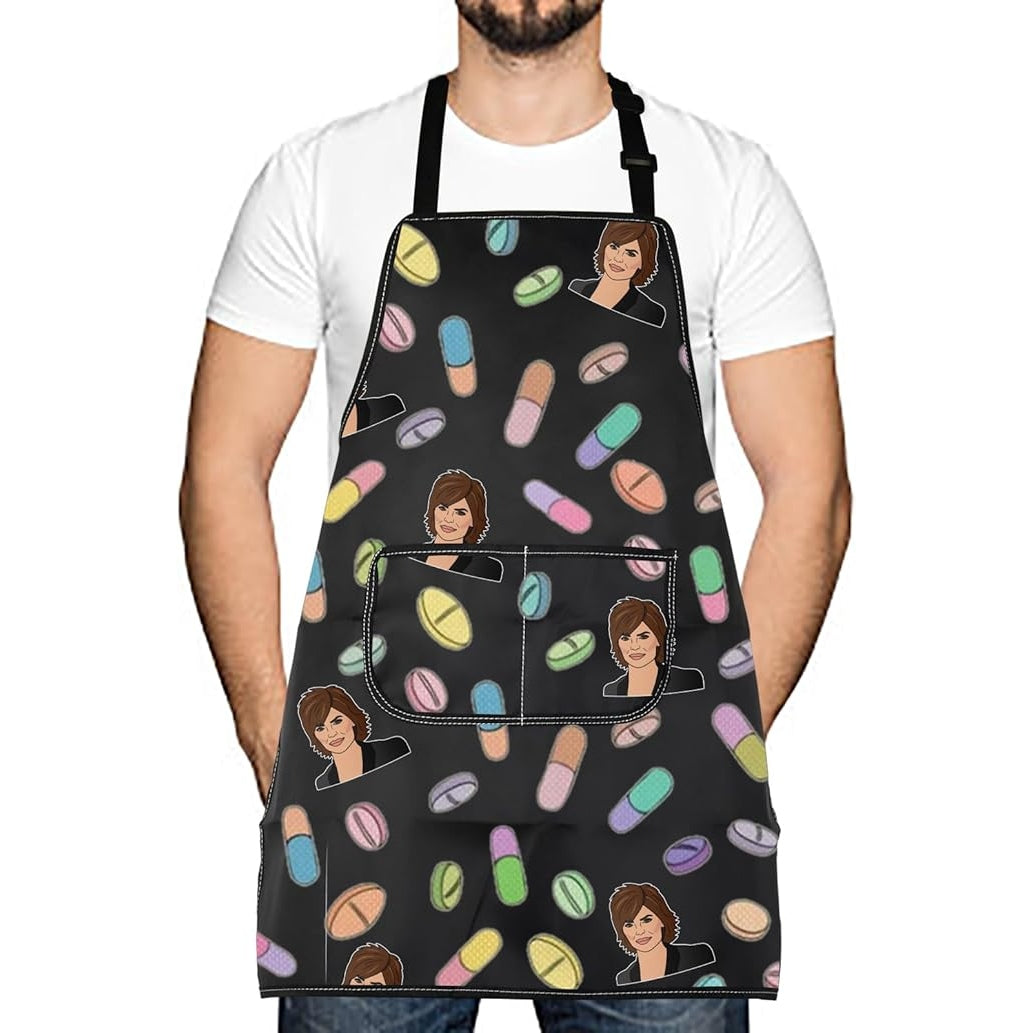 LEVLO Stars Fans Gifts Xanax Smoothie Time Kitchen Apron for Housewives Baking Cooking Lover Gifts - Medaid