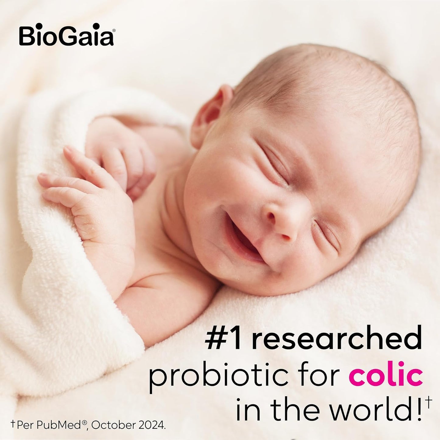BioGaia Baby Probiotic Drops - Baby Essentials for Colic & Gas Relief, Safe for Newborns, Reduces Crying, Fussing, Colic, Gas, Spit-ups and Constipation, No allergens, dairy, soy, gluten, or sugar - Medaid International