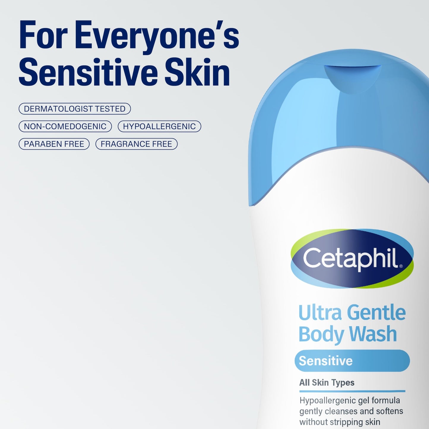 Cetaphil Ultra Gentle Refreshing Body Wash, For Dry to Normal, Sensitive Skin, 16.9oz Pack of 3, Aloe Vera, Calendula, Vitamin B5, Hypoallergenic, Paraben Free, Fragrance Free, Dermatologist Tested - Medaid International