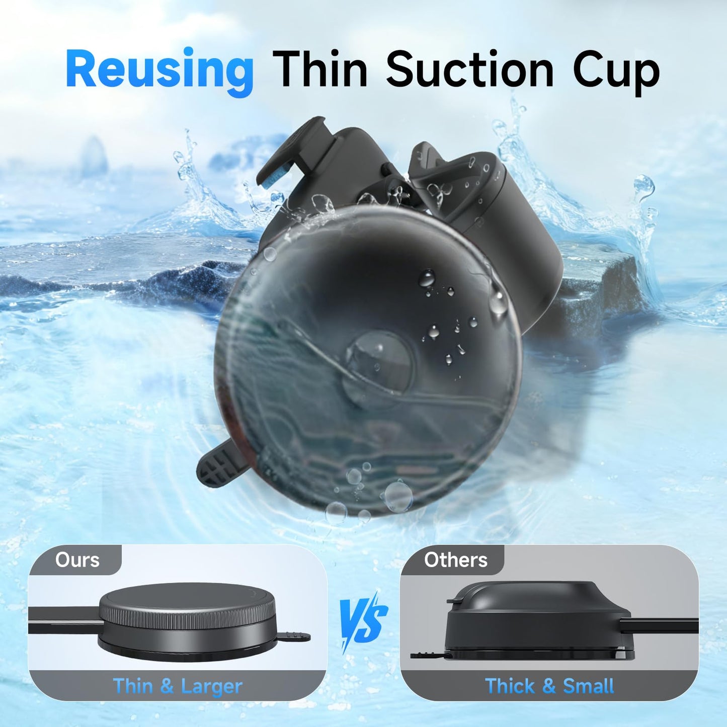 COOEXES Car Phone Holder, 360°Rotation Vacuum Suction Cup Phone Mount - 108LBS Nano Gel for Car, Bendable Arm & One-Hand Release, Truck Phone Holder for iPhone 17 Pro Max Samsung Android - Medaid International