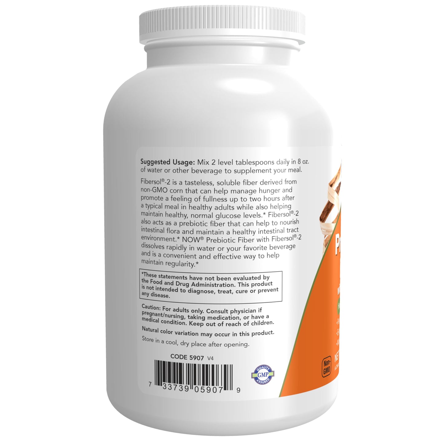 NOW Foods Supplements, Prebiotic Fiber with Fibersol-2, derived from Non-GMO corn, Powder, 12-Ounce - Medaid International