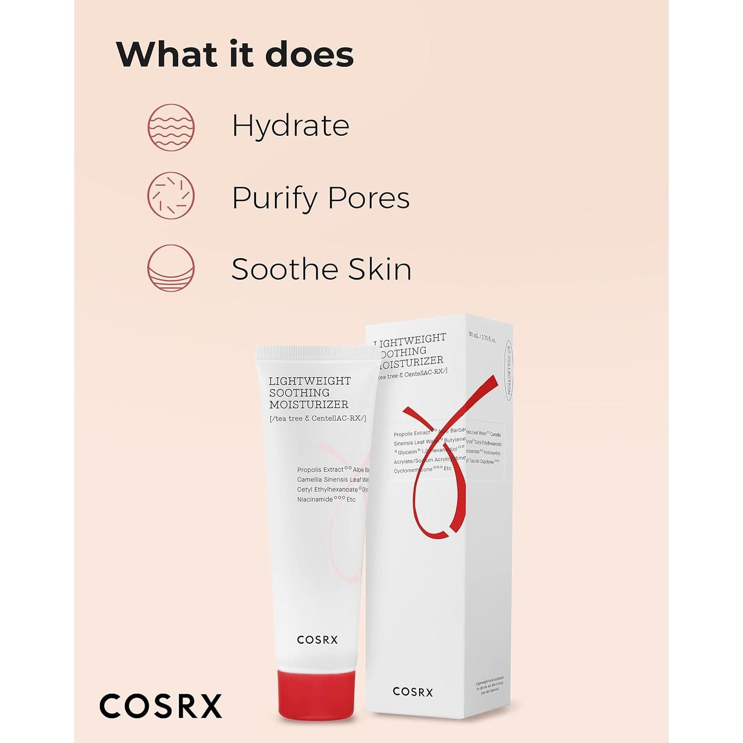 COSRX - AC Collection Lightweight Soothing Moisturizer | 80 mL - Medaid