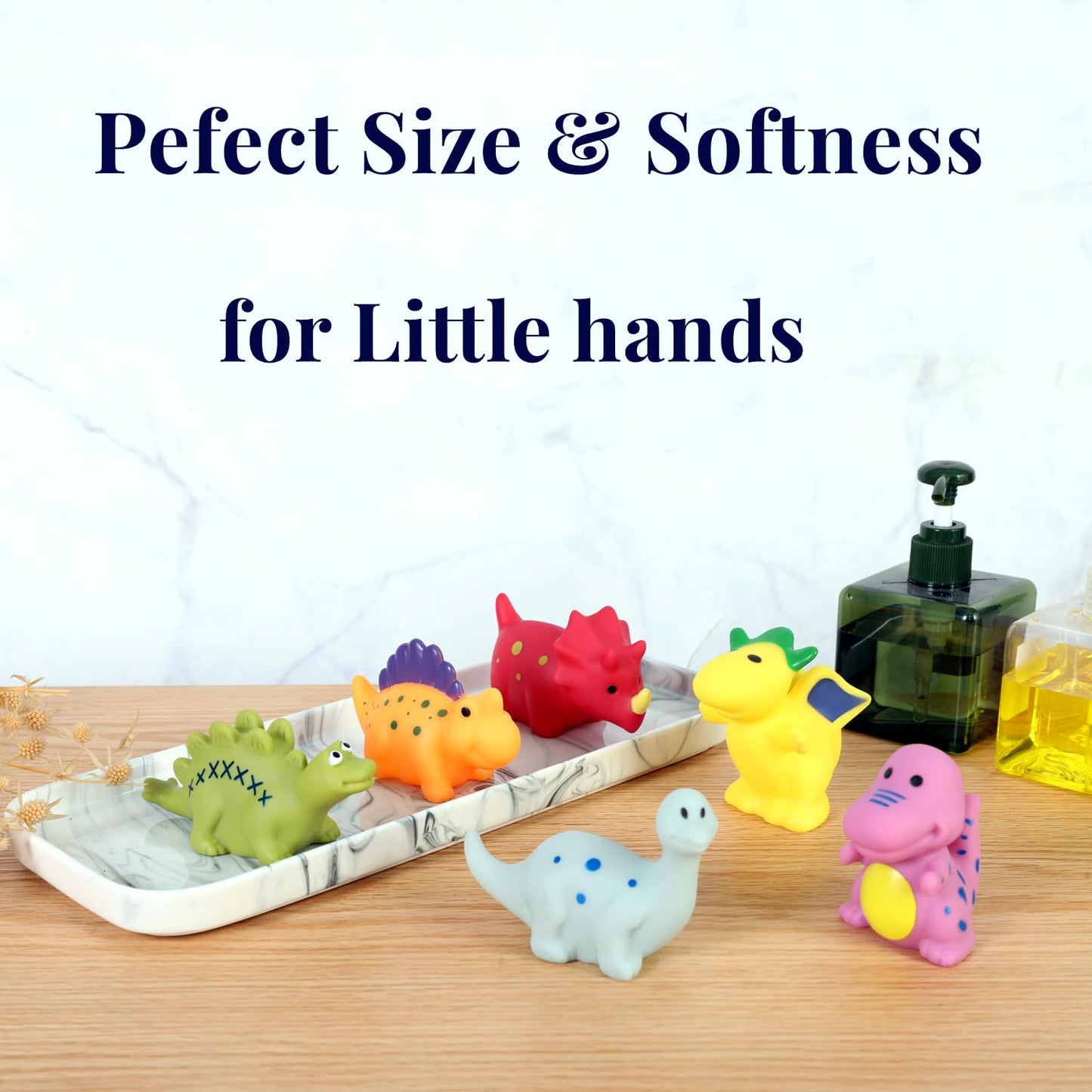 XY-WQ Bath Toys No Hole, for Infants 6-12& Toddlers 1-3, No Hole Bathtub Toys (Dinosaur, 6 Pcs with Mesh Bag) - Medaid International