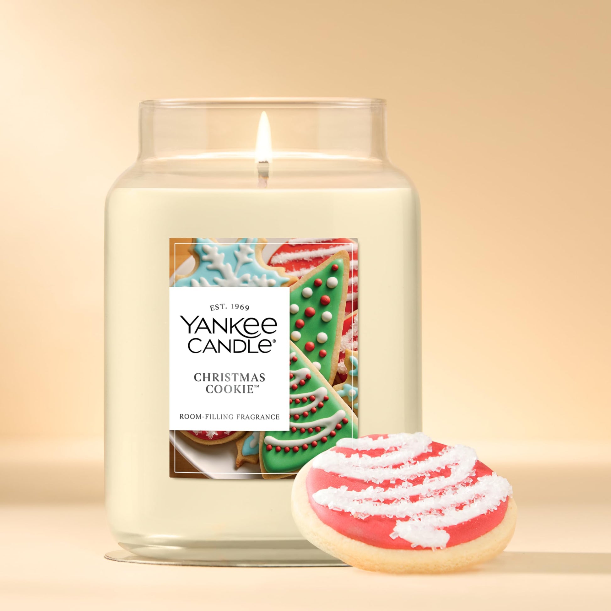 Yankee Candle Christmas Cookie Scented Candle, 22oz Large Jar with up to 150 Hour Burn Time, Giftable, Holidays - Medaid International
