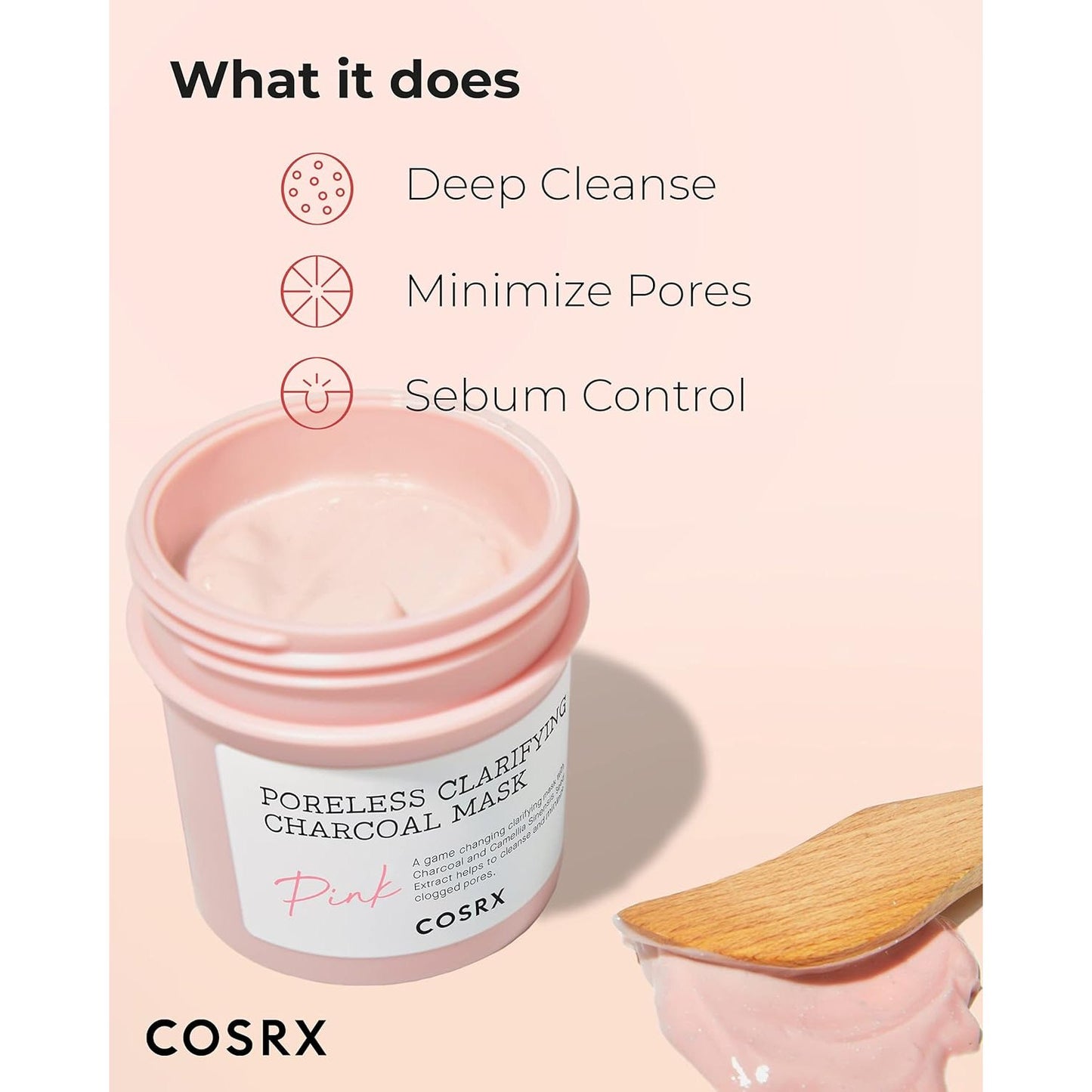 cosrx-poreless-clarifying-charcoal-mask-pink-110-g - Medaid