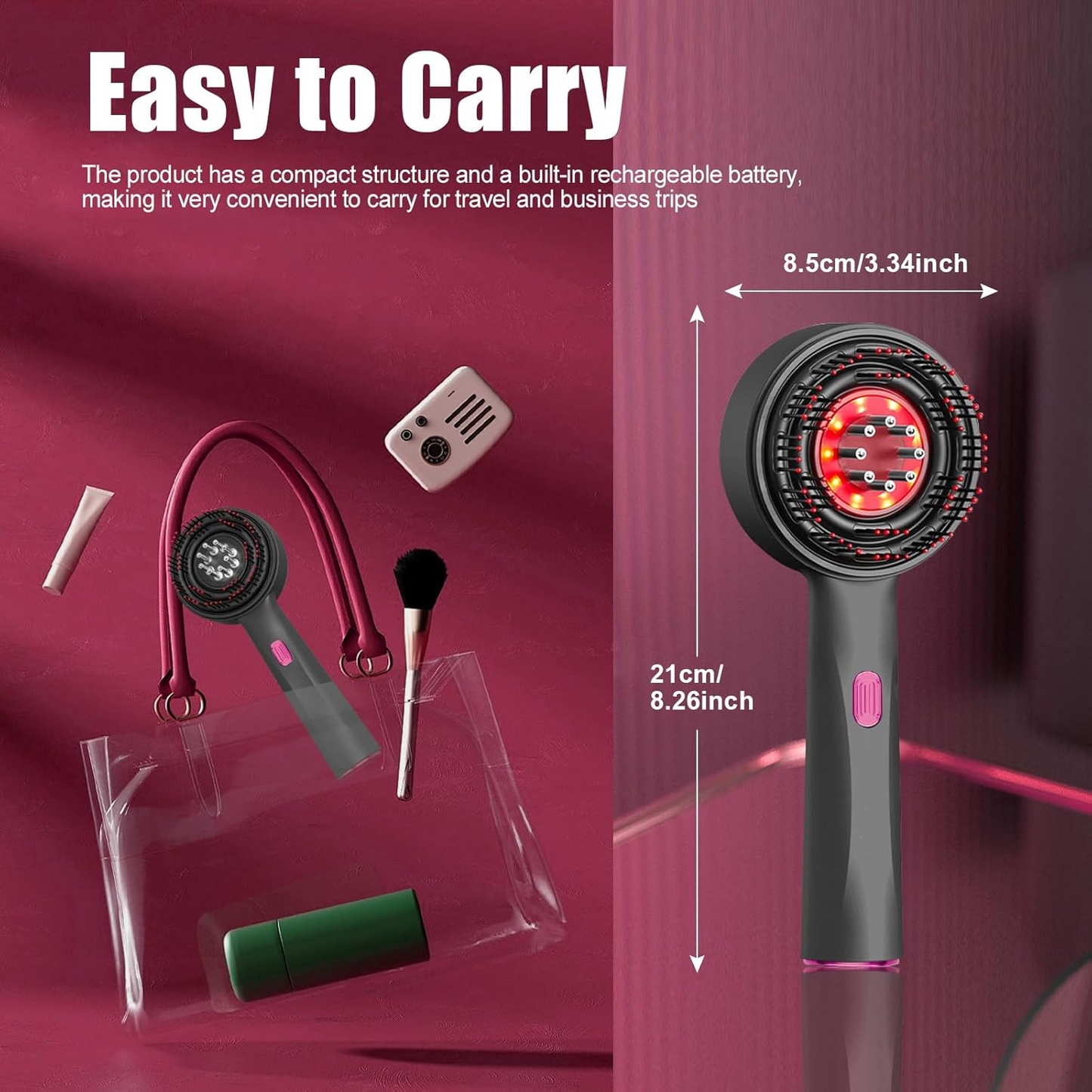 Laser Therapy Hair Growth Comb – Electric Scalp Massager & Hair Oil Applicator Waterproof - Medaid International