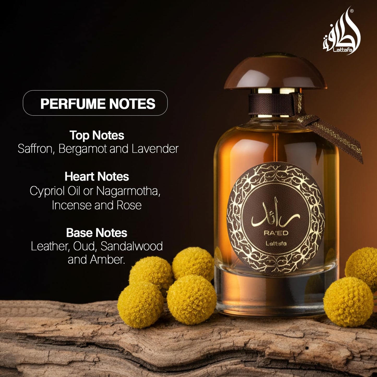 Lattafa Perfumes Ra'ed Oud for Unisex Eau de Parfum Spray, 3.4 Ounce - Medaid International