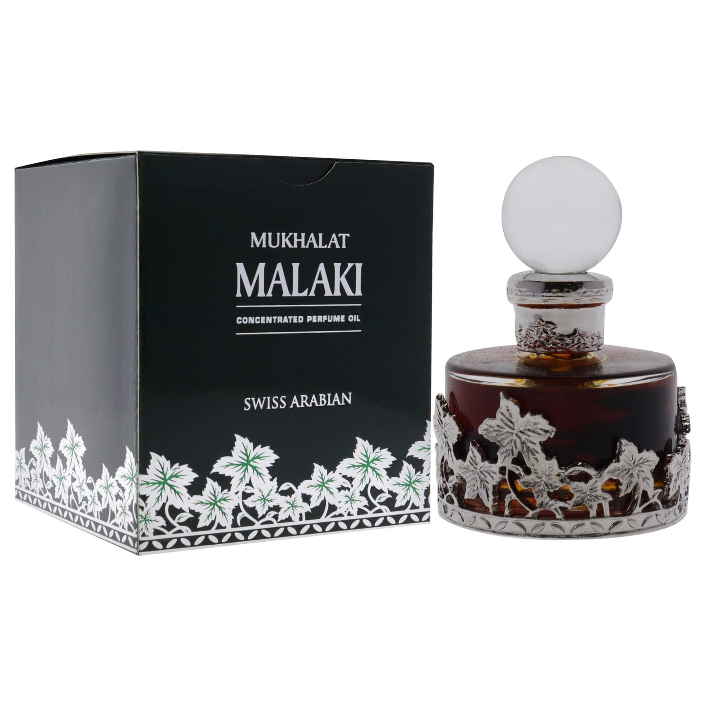 Swiss Arabian Mukhalat Malaki - Concentrated Perfume Oil - Perfume for Women and Men - Notes of Turkish Rose, Saffron, and Cambodian Oud - 1 oz - Medaid International