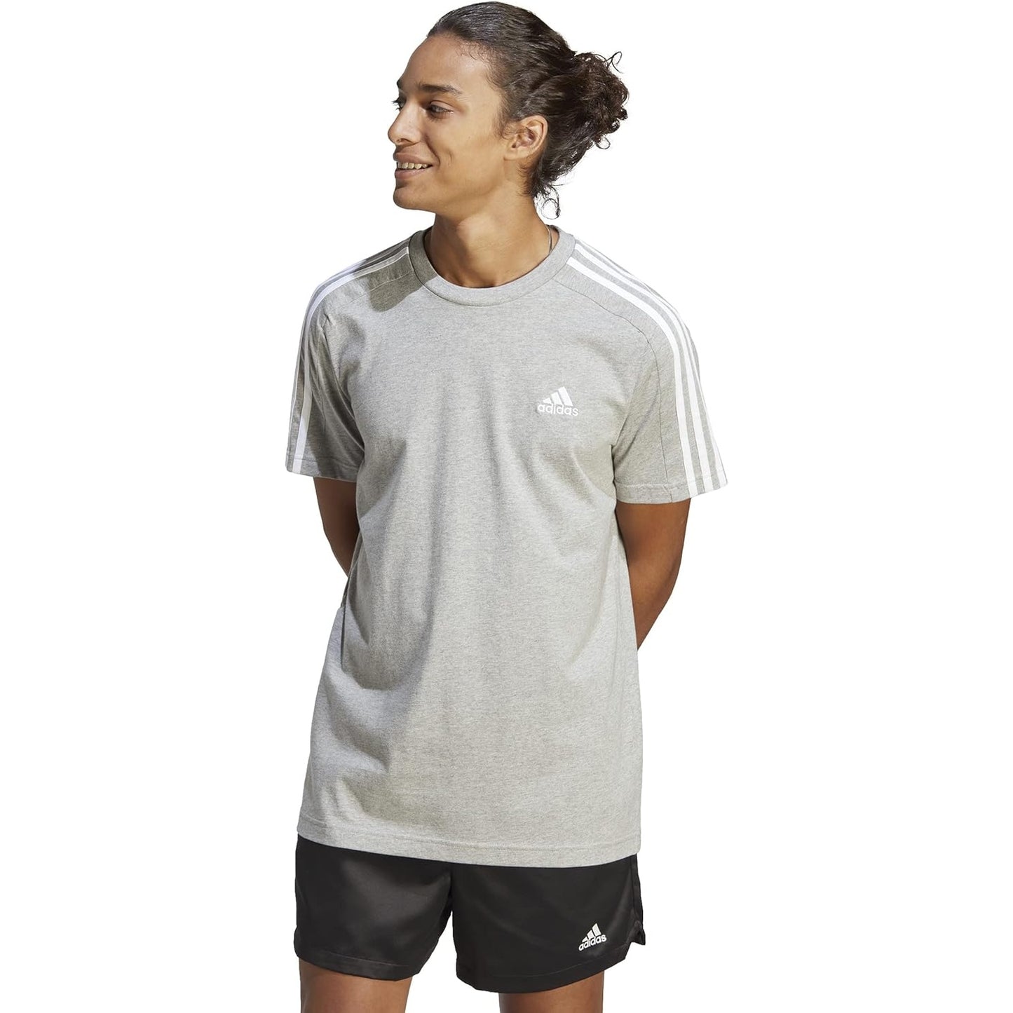 adidas mens Essentials Single Jersey 3-Stripes T-Shirt - Medaid