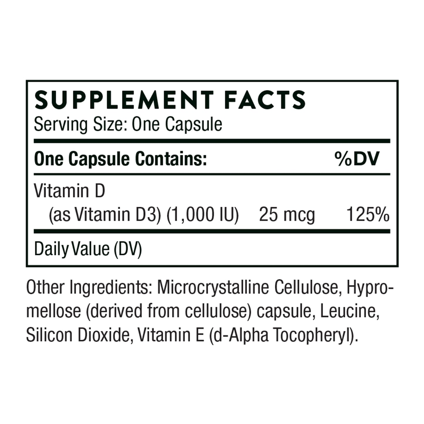 THORNE Vitamin D3 Supplement - Supports Healthy Bones, Teeth, Muscles, Cardiovascular & Immune Function* - Gluten, Dairy & Soy-Free - 1,000 IU - 90 Capsules - Medaid International