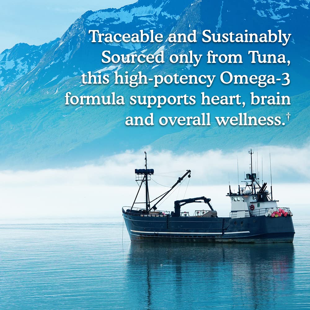 Garden of Life Dr. Formulated Advanced Omega Fish Oil - Lemon, 1,290mg EPA, DHA + DPA in Triglyceride Form, Single Source Omega 3 Supplement for Ultimate Brain & Heart Health, Non-GMO, 60 Softgels - Medaid International