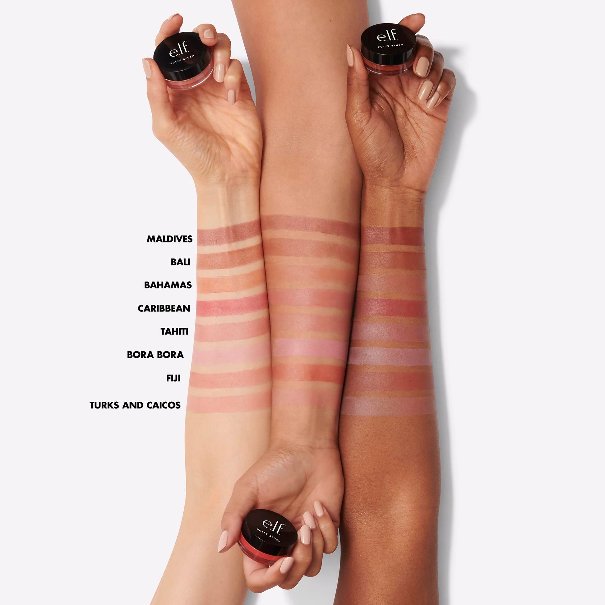 e.l.f. Putty Blush, Creamy & High-Pigment Formula For A Natural Glow, Delivers A Semi-Matte & Powder Finish, Vegan & Cruelty-Free, Caribbean - Medaid International