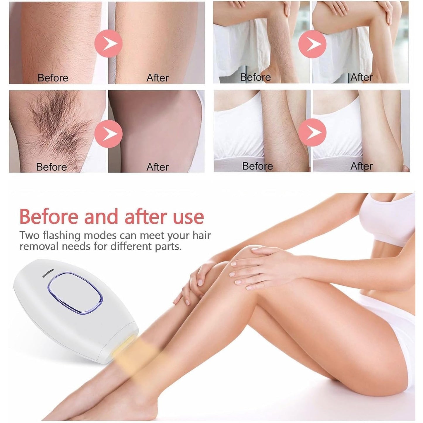 Home Use Beauty Device IPL Laser Hair Removal for Women and Men,999999 Flashes at-Home Laser Hair Removal Device - Medaid International
