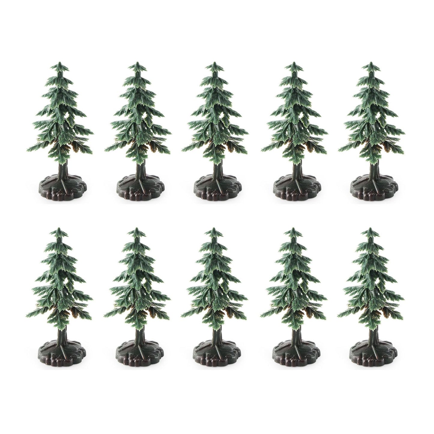 10 PCS Miniature Trees Miniature Christmas Tree Figurines for Crafts Plastic Trees - Medaid International