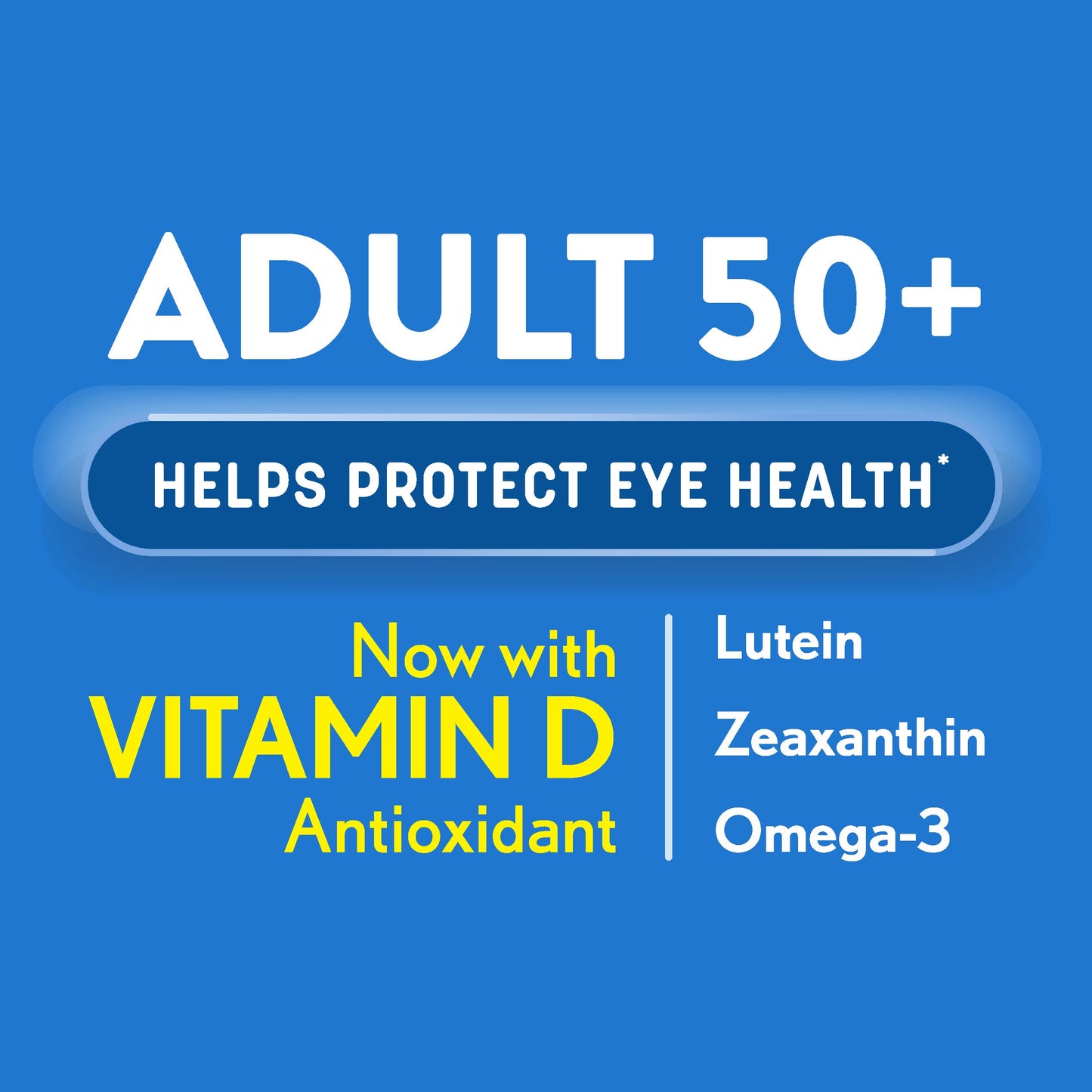 Ocuvite 50+ Eye Vitamin & Mineral Supplement, Multivitamin for Vision & Ocular Health with Omega-3, Zinc, Vitamins C & E, Lutein & Zeaxanthin, Zinc Supplements for Women and Men, 90 Softgels - Medaid International