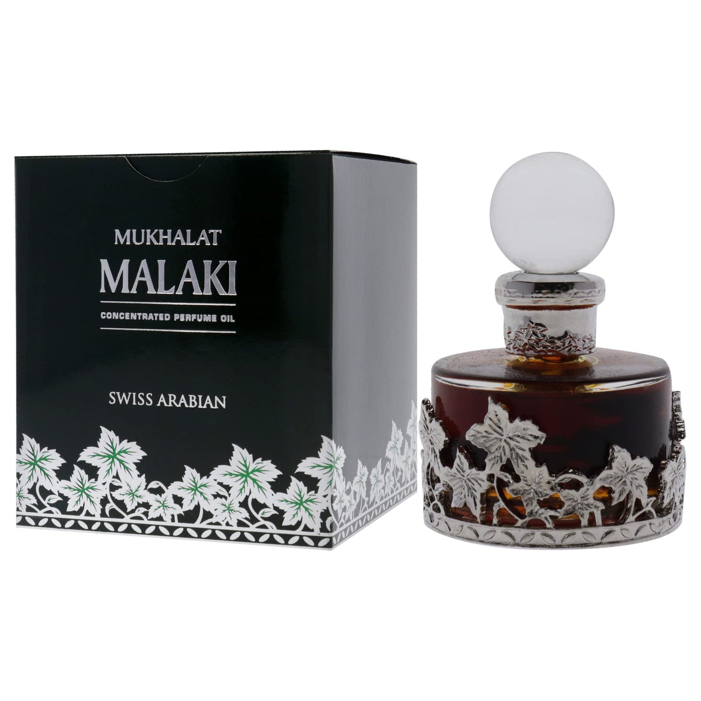 Swiss Arabian Mukhalat Malaki - Concentrated Perfume Oil - Perfume for Women and Men - Notes of Turkish Rose, Saffron, and Cambodian Oud - 1 oz - Medaid International