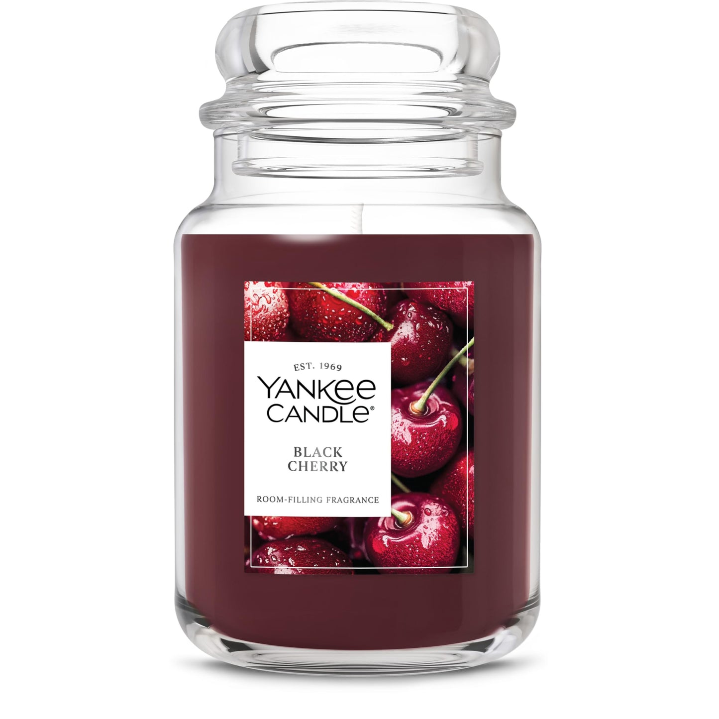 Yankee Candle Black Cherry Scented Candle, 22oz Large Jar with up to 150 Hour Burn Time, Giftable - Medaid International
