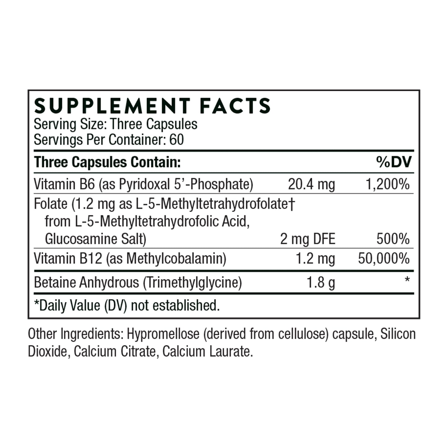 THORNE Methyl-Guard - Methylation Support Supplement* with Folate and Vitamin B12-180 Capsules - Medaid International