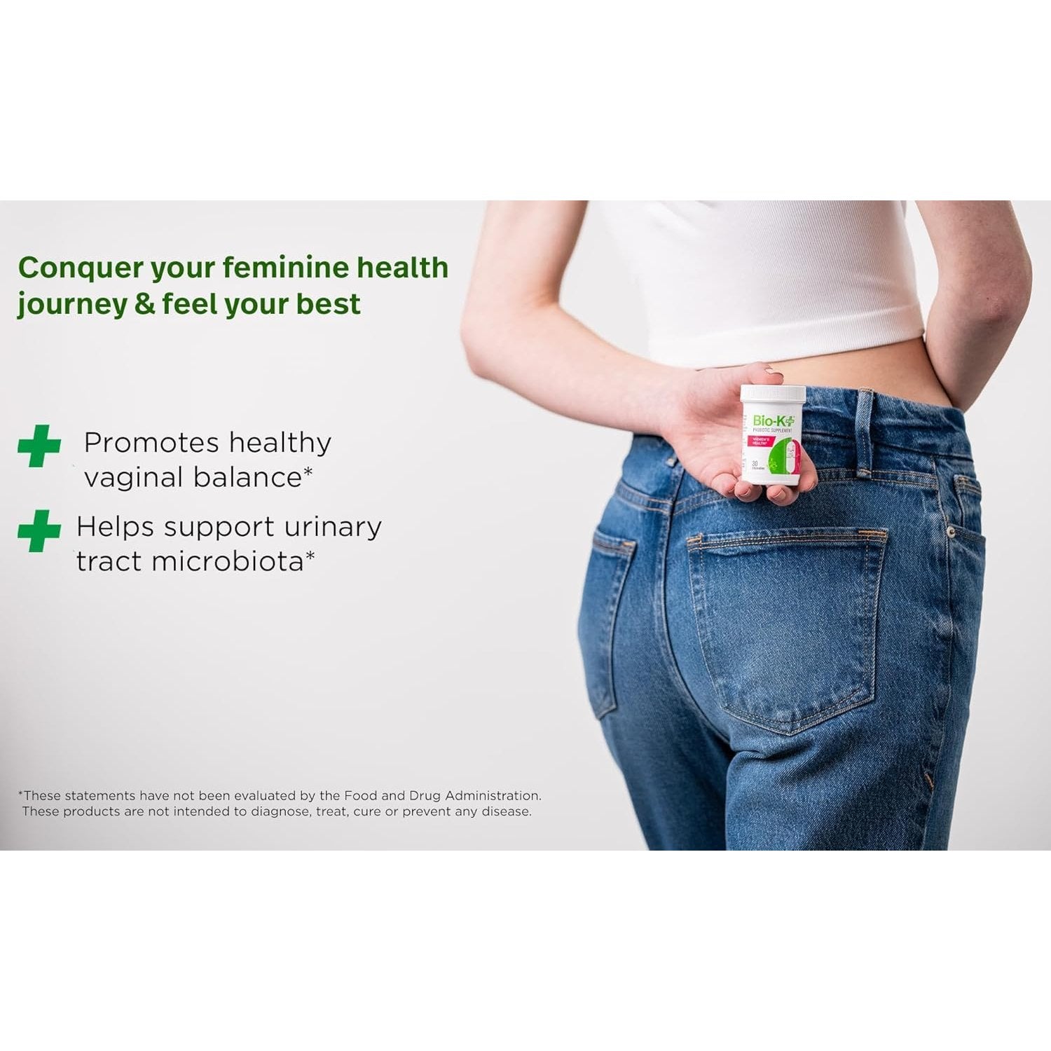 Bio K+ Women’s Health – Probiotic Supplement for Women Supports Vaginal & Urinary Tract Health with 2 Billion CFU 2 Strains, Vaginal Probiotics for Women – 30 Capsules - Medaid International