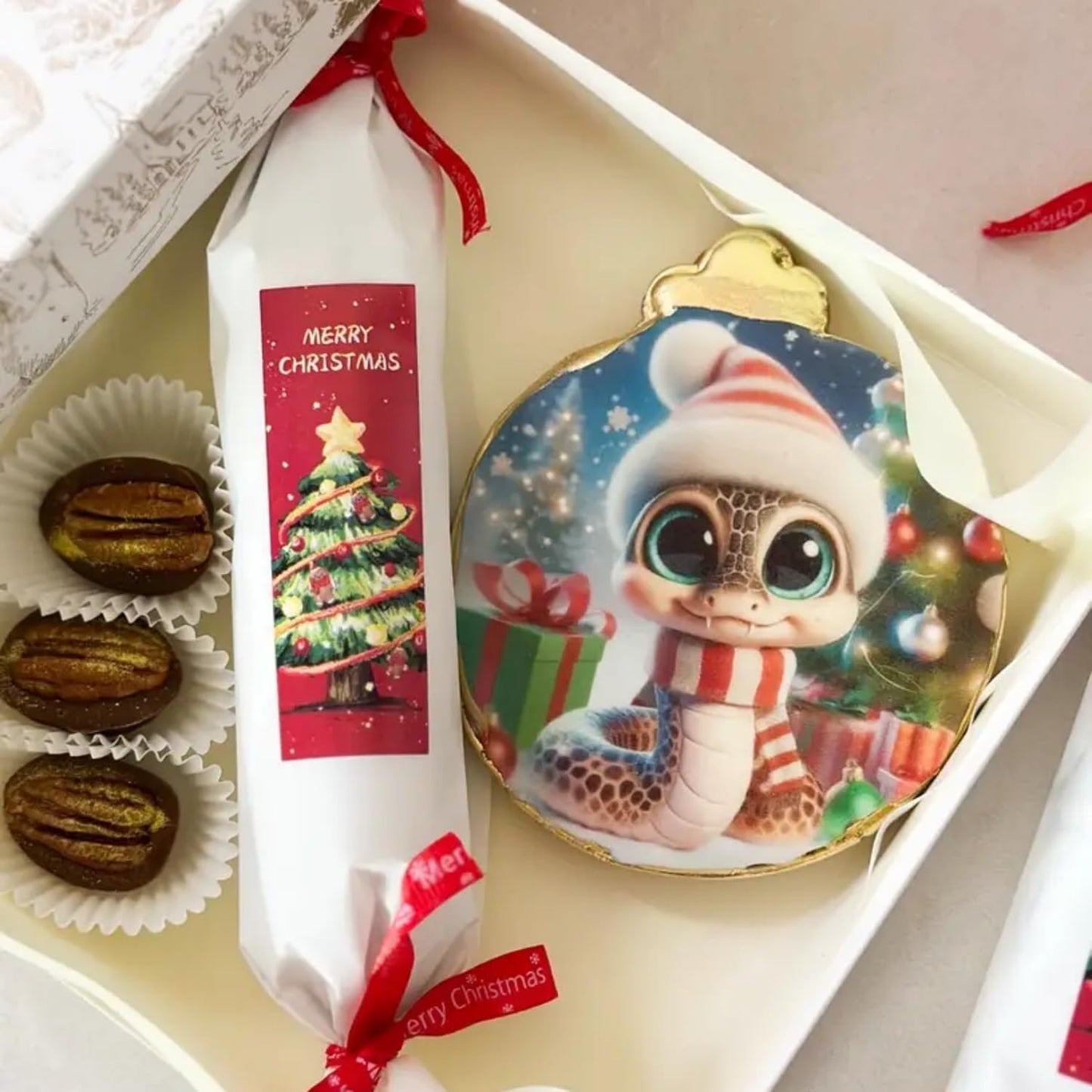 150psc Christmas Sealing Stickers Matte Adhesive Seals with Festive Tree for Gift Wrapping, Greeting Cards and Envelopes, Red - Medaid International