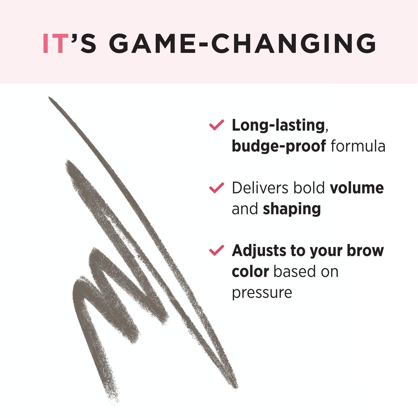 IT Cosmetics Brow PowerFULL Universal Taupe Eyebrow Pencil - with Triangular Tip, Delivers Bold Volume, Precise Shaping, Adapts to All Hair Colors, Budge-Proof Formula, Built-In Spoolie Brush - Medaid International